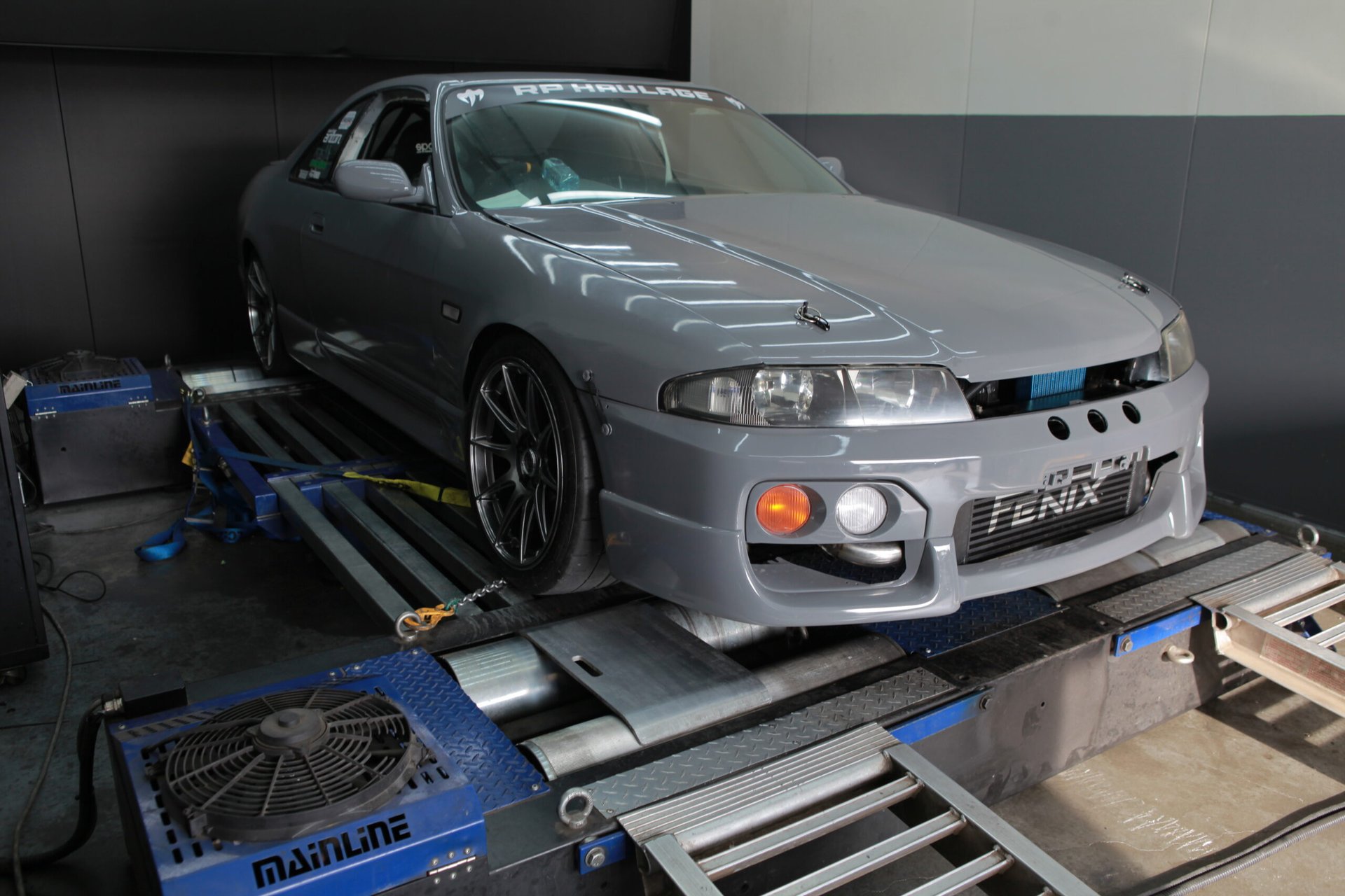 450hp Nissan Skyline Drift car — On the dyno