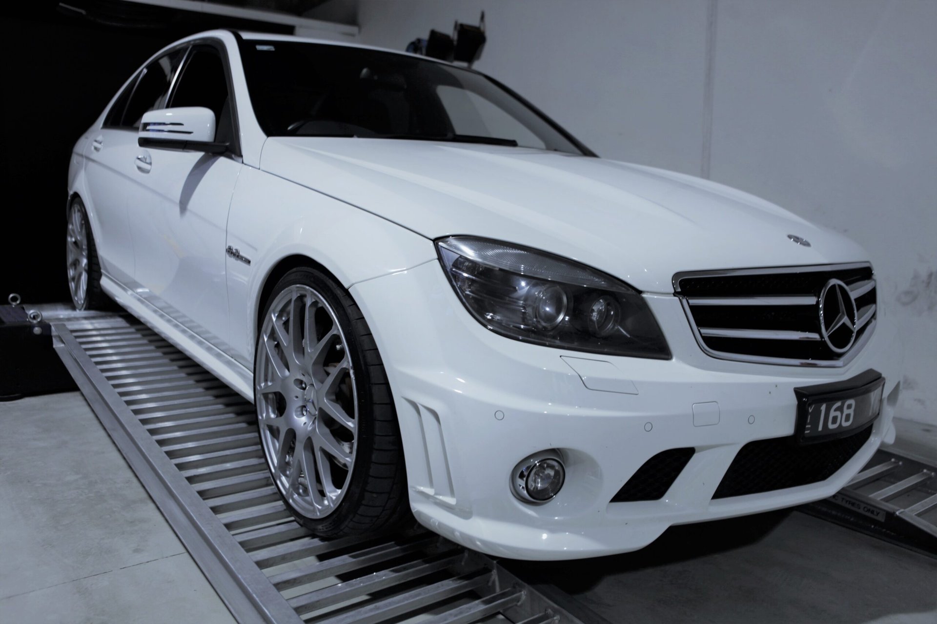 Mercedes C63 AMG — On the dyno