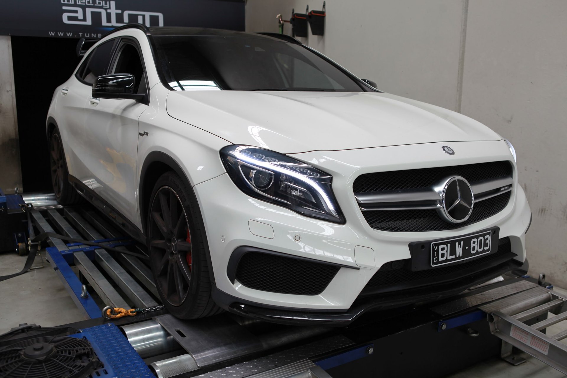Mercedes GLA45 AMG — On the dyno