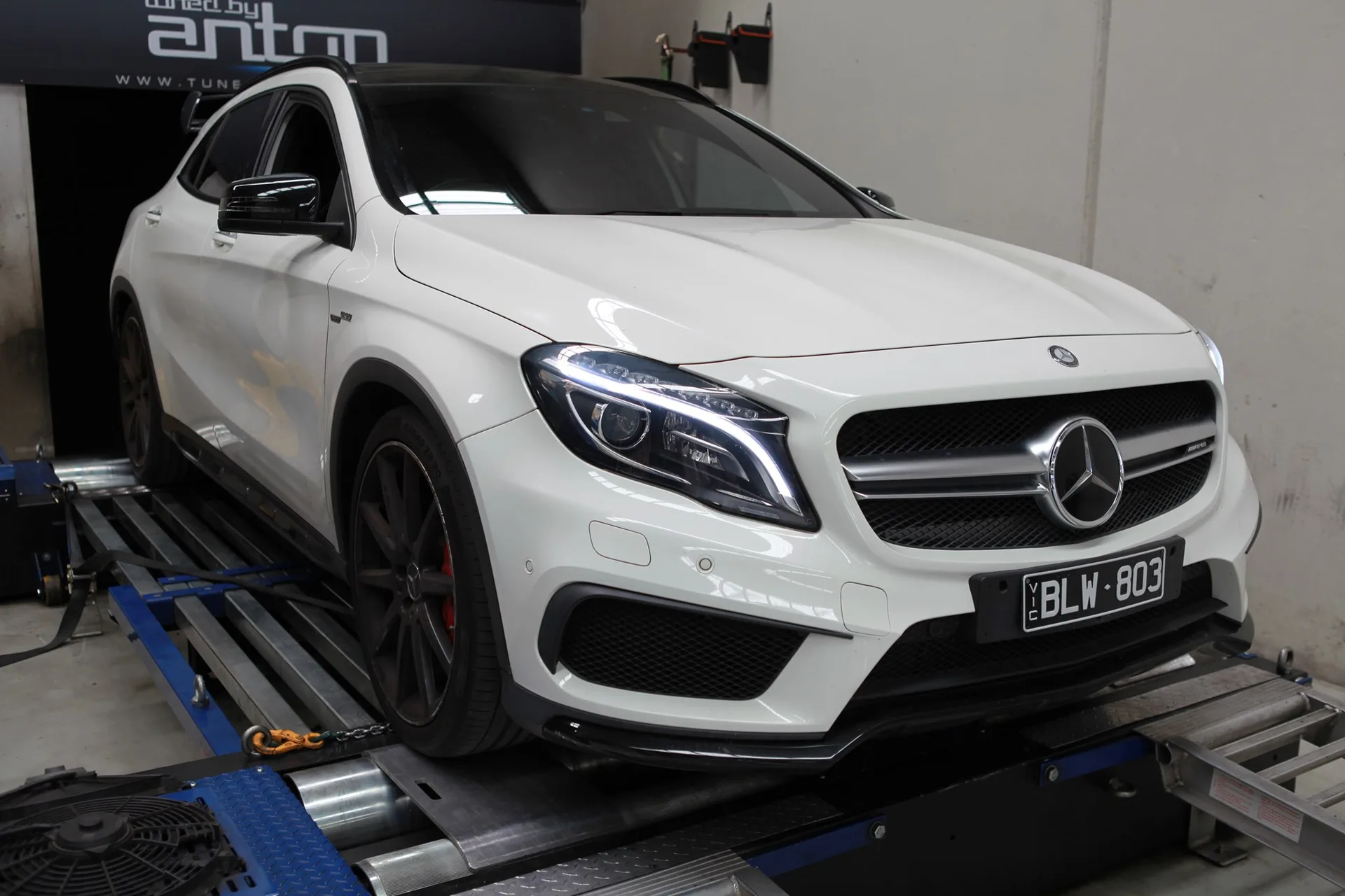 Mercedes GLA45 AMG — On the dyno