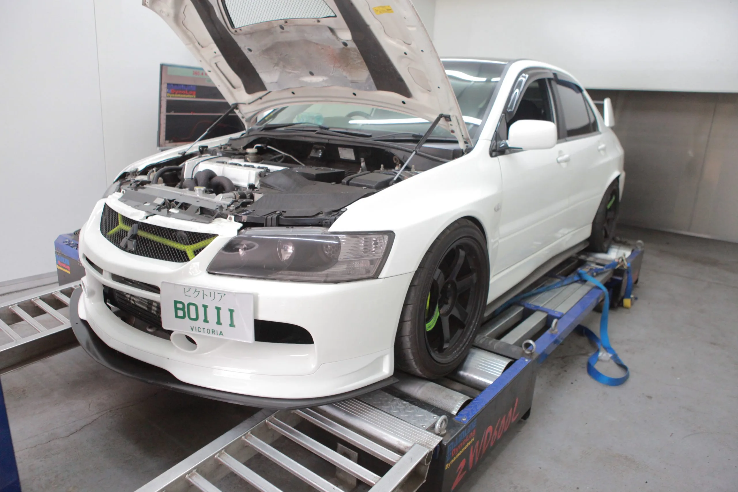 Mitsubishi Evo 7 Motec — On the dyno