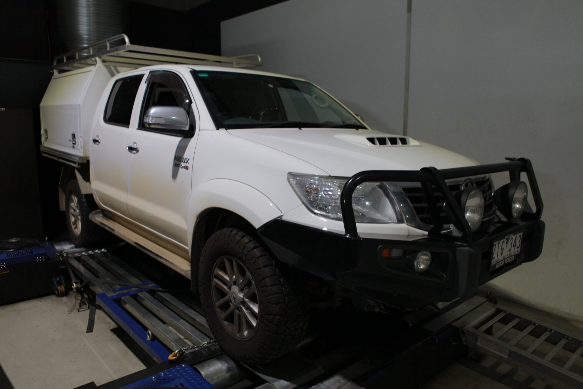 Toyota Hilux Stage 1 Tune - Stock — On the dyno