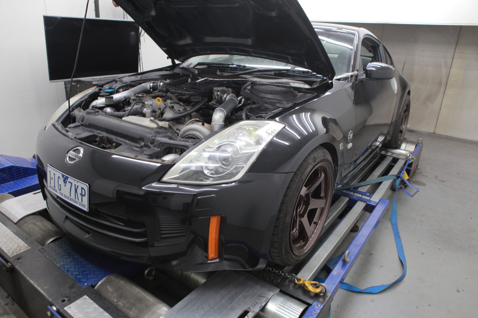 Nissan 350Z Turbocharged — On the dyno