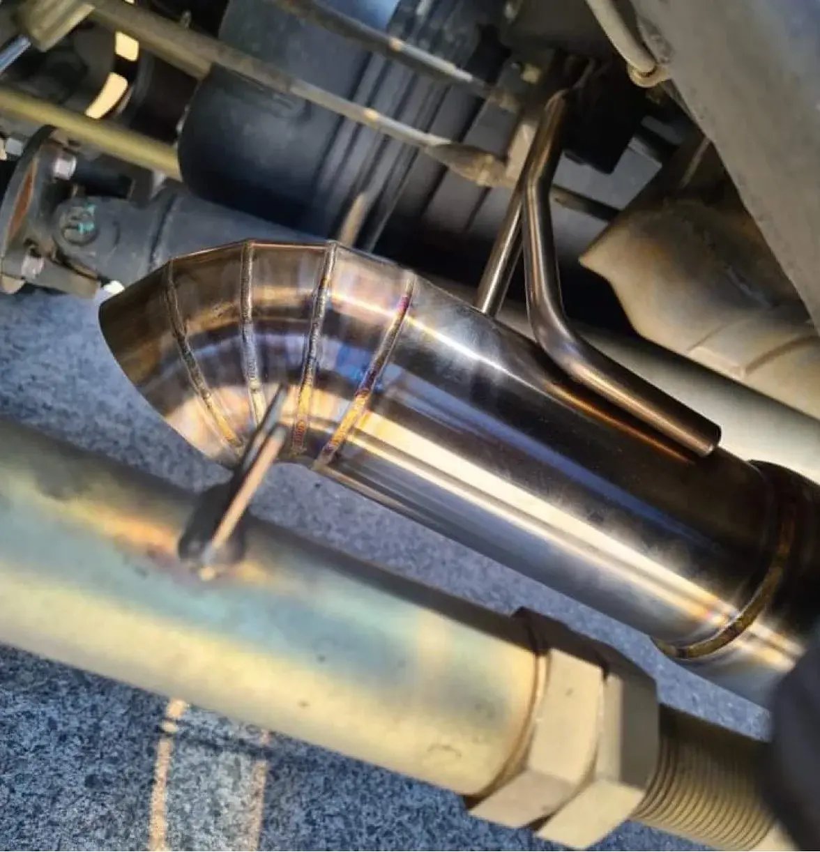 CRG Nissan Navara NP300 3″ Stainless Steel Turbo Back Diff Dump Lobster Tip Exhaust System with sport muffler