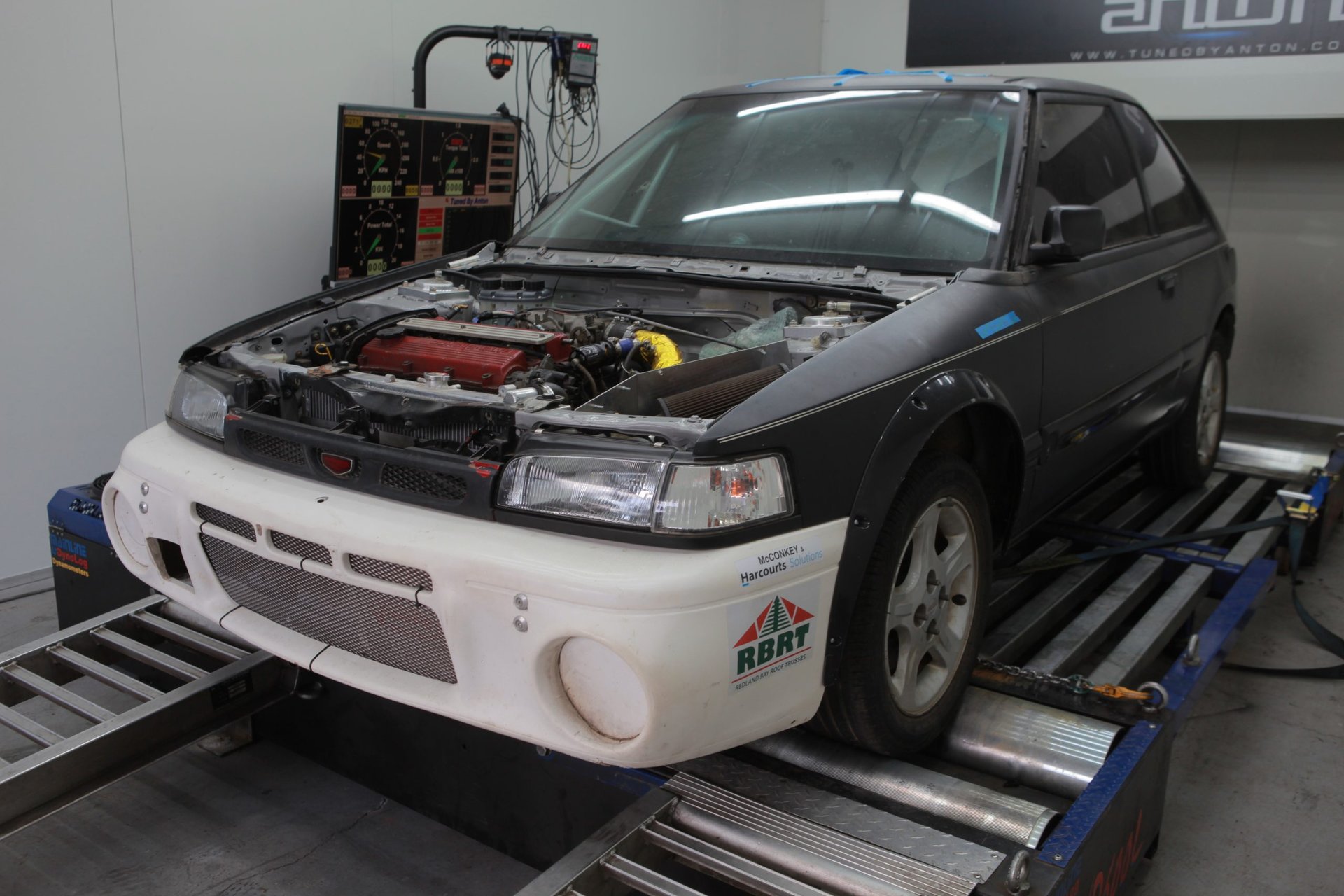Mazda Familia GTR Rally — On the dyno