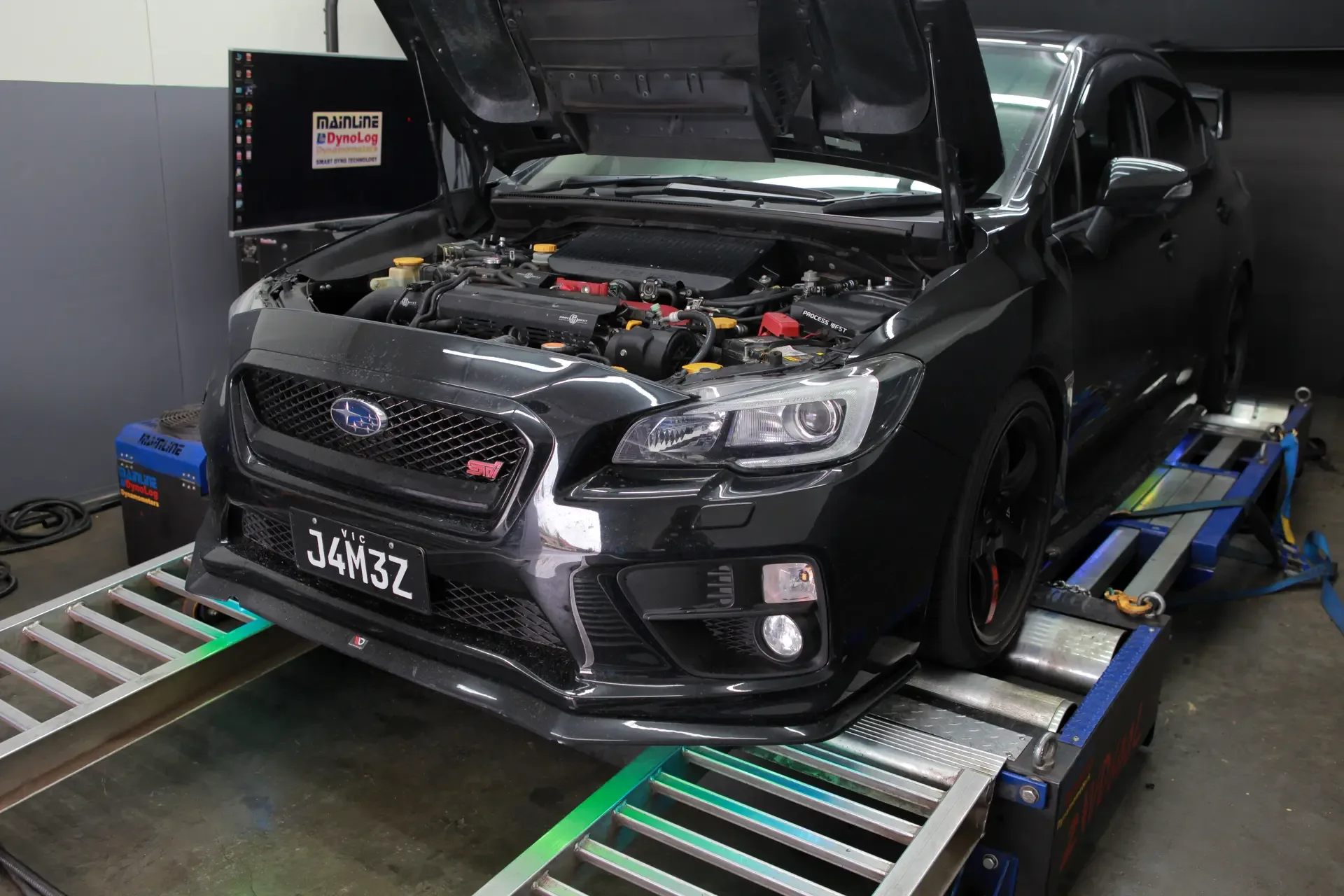 Subaru STi Stage 1 Tune — On the dyno