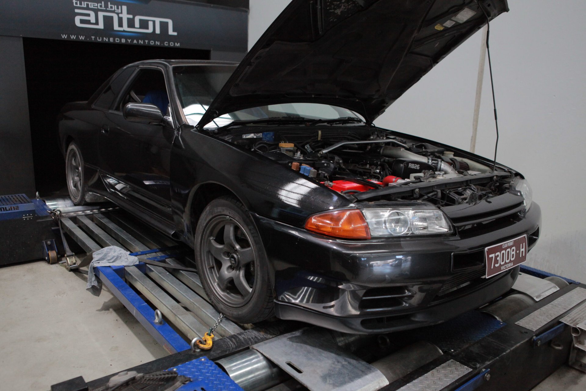Nissan R32 GTR -9 twins — On the dyno