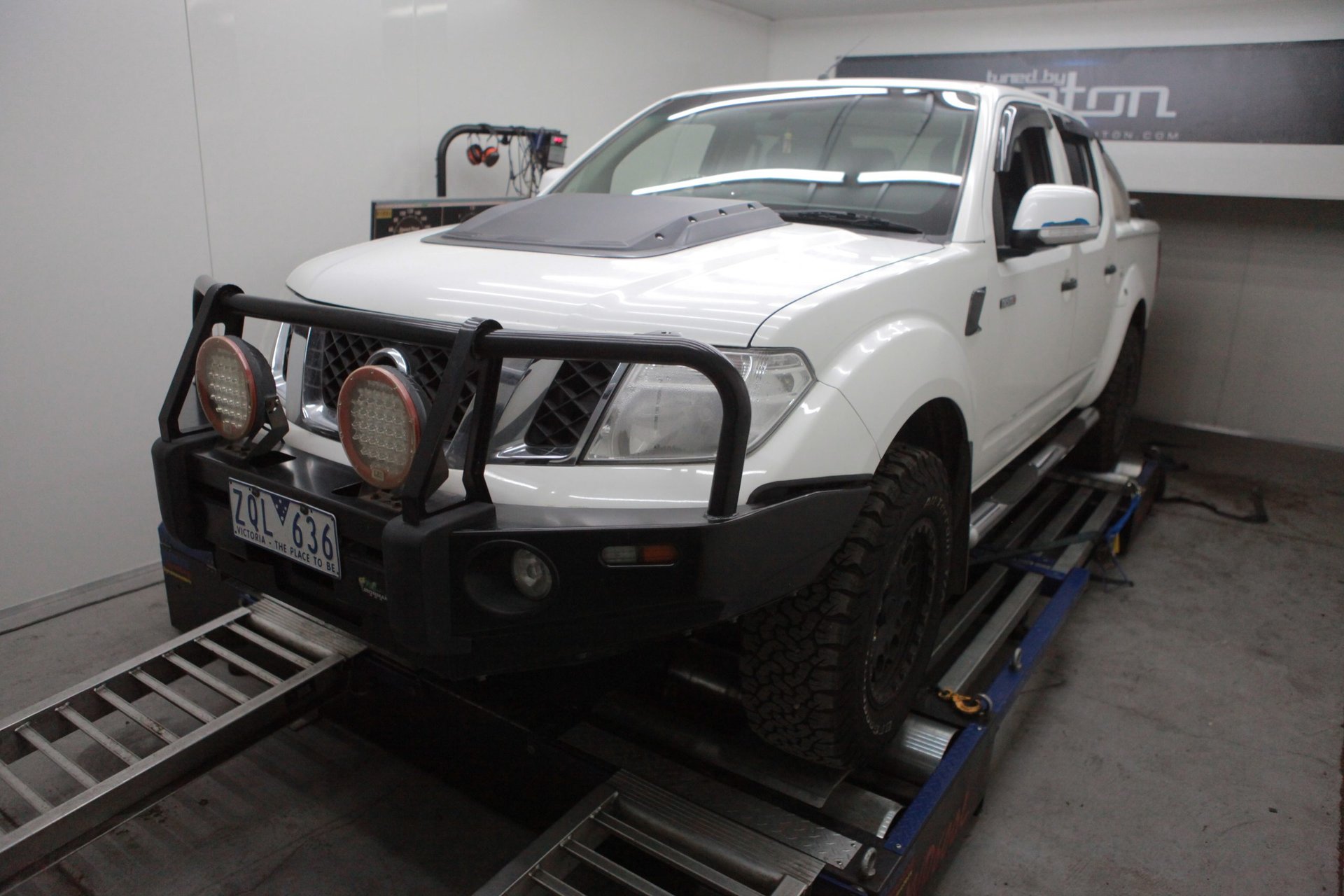 Nissan Navara D40 Stage 1 — On the dyno