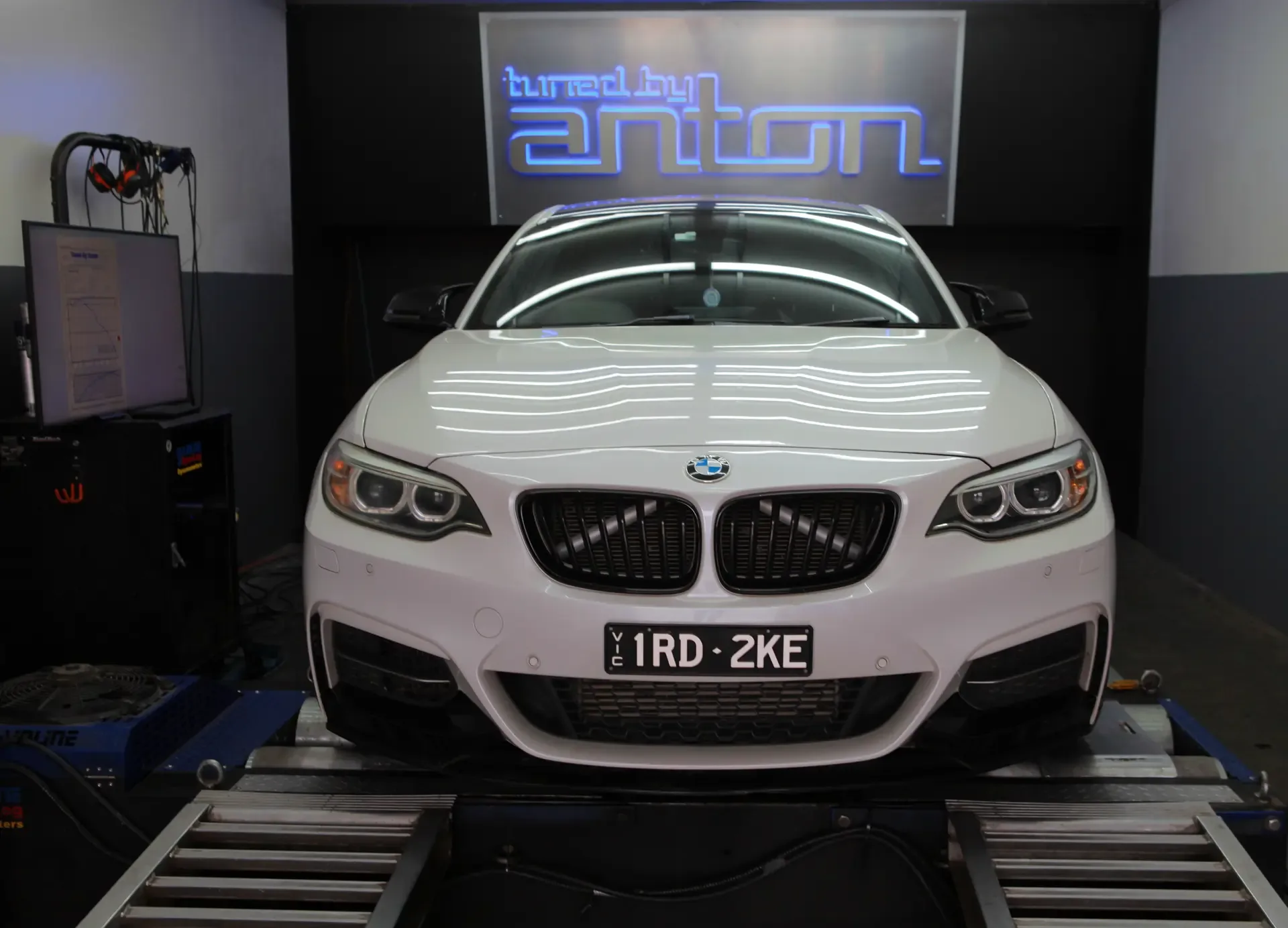 Car on the Mainline AWD dyno during a baseline power run — Tuned by Apex, Epping Melbourne
