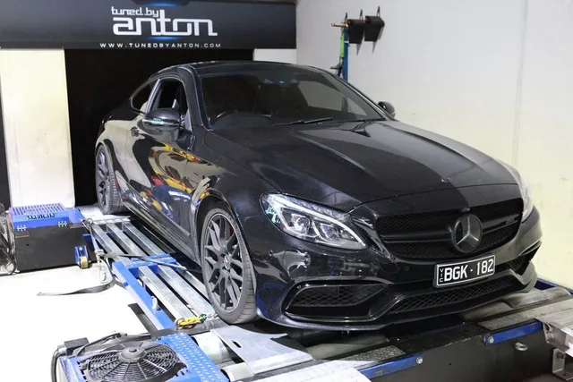 Mercedes C63S AMG — On the dyno