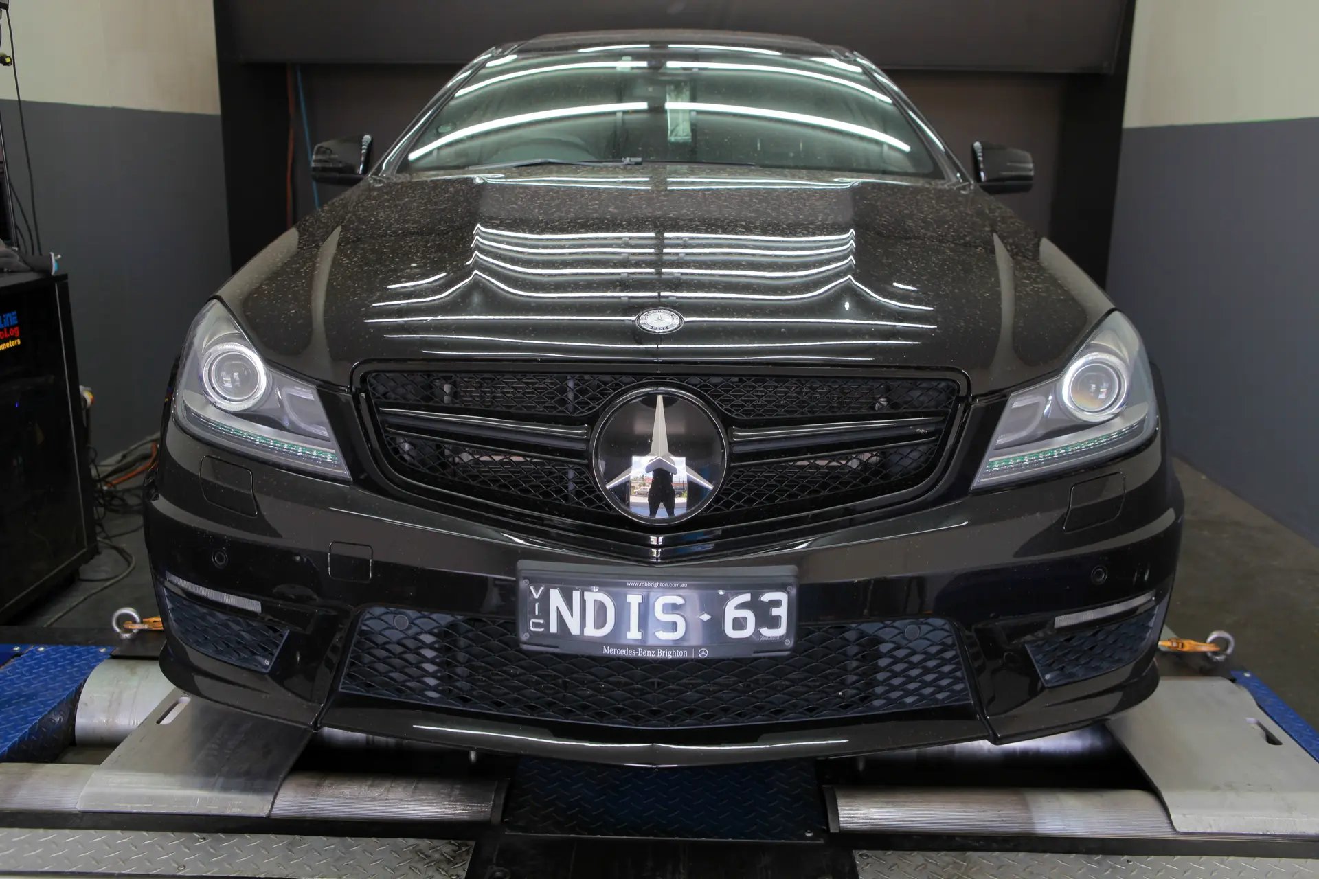 Mercedes C63 W204 Tune — On the dyno