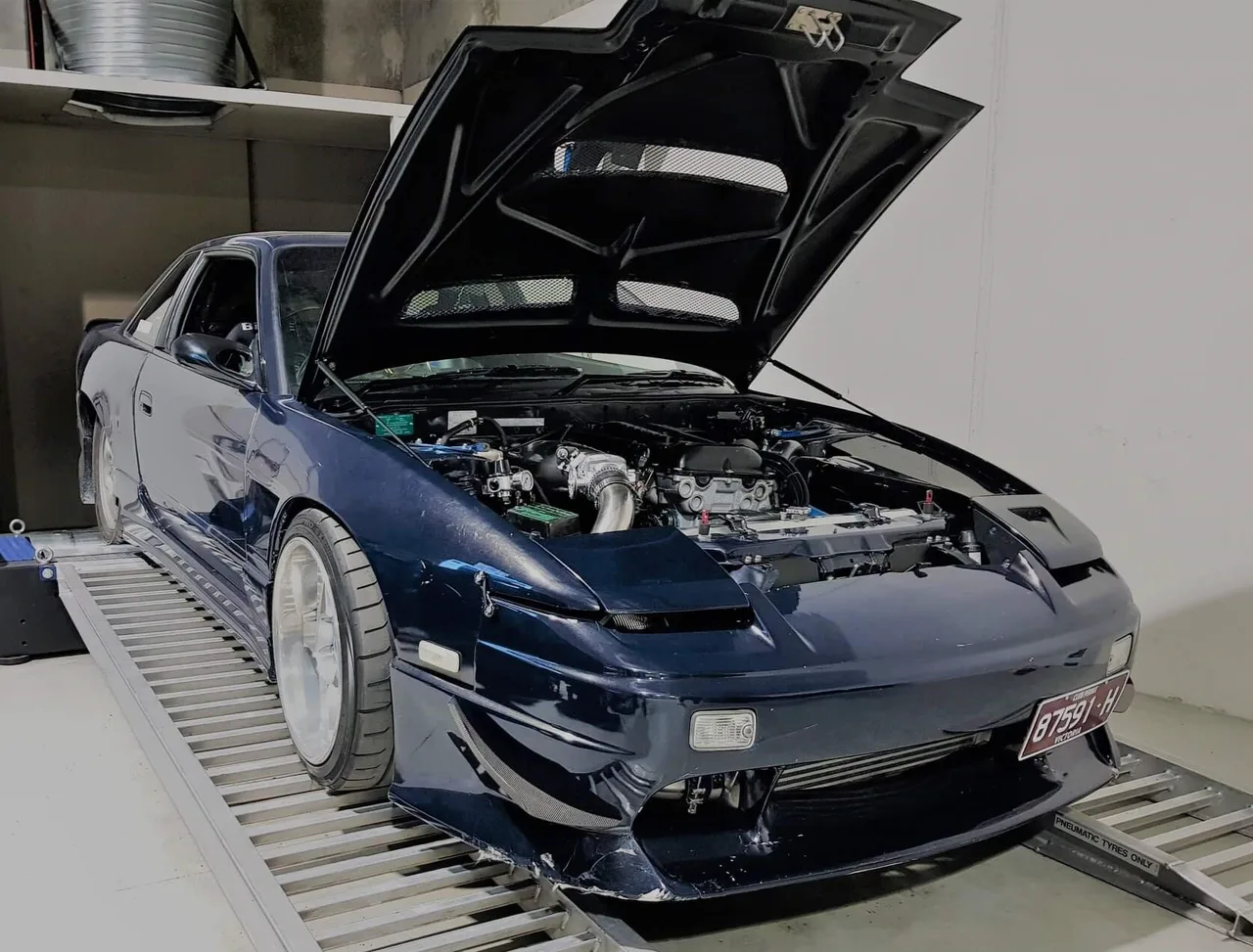Nissan Silvia S13 — On the dyno