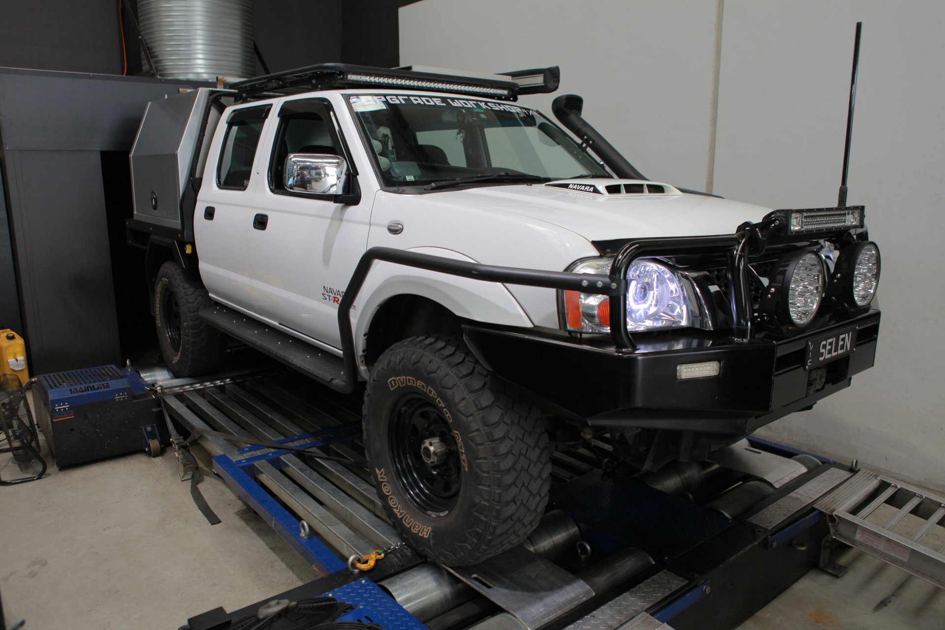 Nissan Navara D22 Stage3 — On the dyno