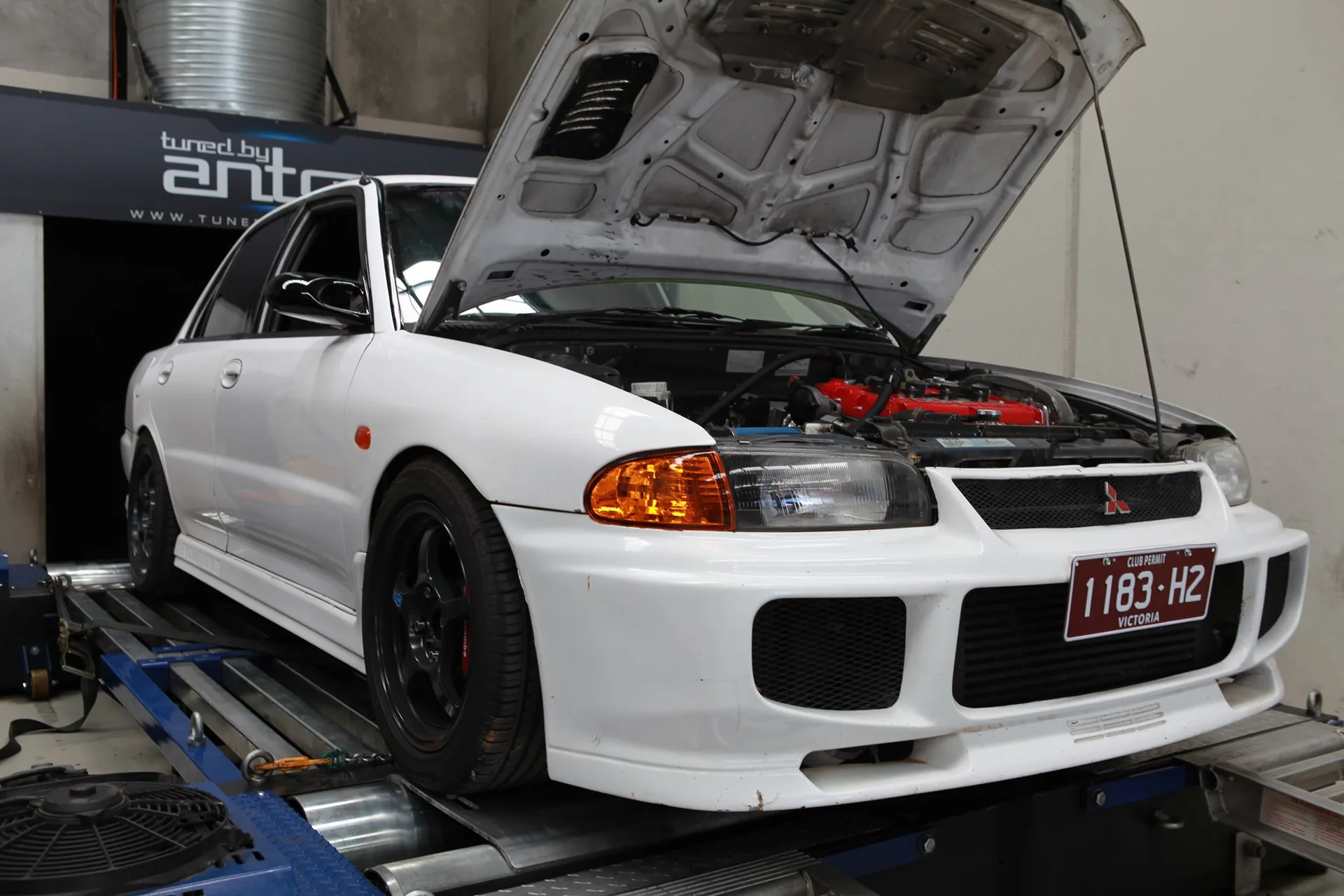 Mitsubishi Lancer GSR — On the dyno