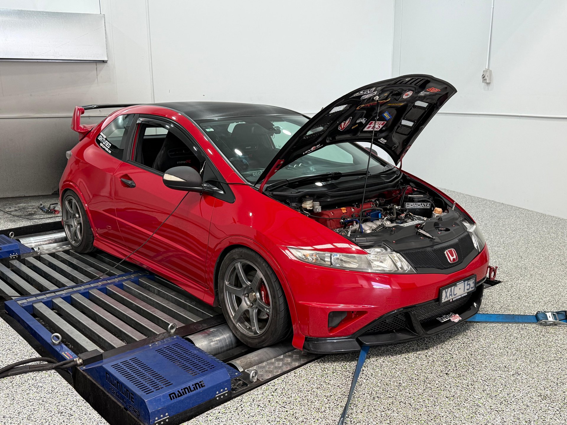 HONDA CIVIC FN2 TYPE R SUPERCHARGED: On the dyno